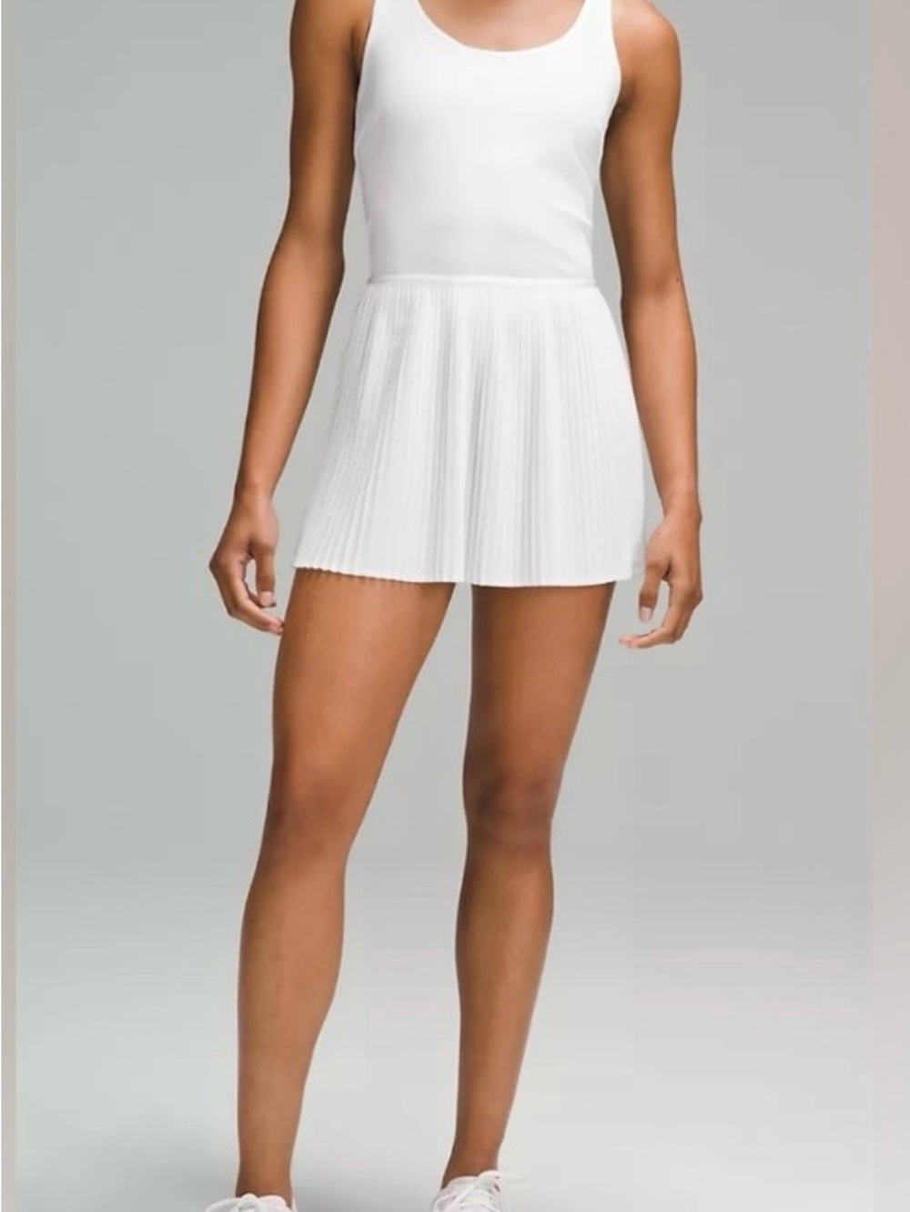 Lululemon White Pleated Racerback Tennis Dress Size 2